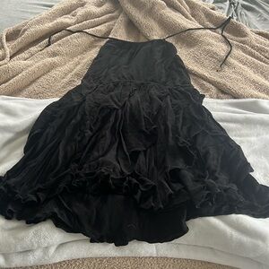 Black Ruffle Free People Dress